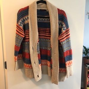 VINTAGE Aztec patter cardigan